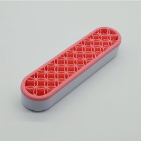 1pc Silicone Makeup Brush Holder, Silicone Makeup Brush Organizer, Multipurpose Nail Brush Organizer Storage For Sewing Craft Tools, Painting Pen Brus (Color: Pink)